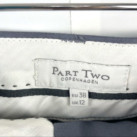 NEW Part Two Urban Pants in Slate Grey Stretch Cotton Tapered Leg US 8/UK 12 - Picture 10 of 11